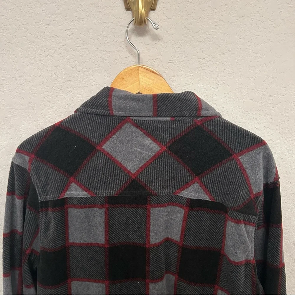 Freedom Foundry Men's Lightweight Plush Plaid Red/Black/Grey Flannel Shirt Sz M - Picture 6 of 8